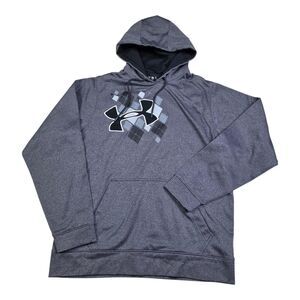 Under-armour Men's Grey and Navy Hoodie